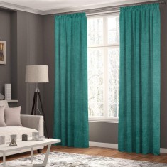 Set draperii tip tesatura in cu rejansa din bumbac tip fagure, Madison, 150x260 cm, densitate 700 g/ml, Nin, 2 buc