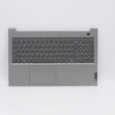 Carcasa superioara cu tastatura palmrest Laptop, Lenovo, ThinkBook 15 G2 ITL Type 20VE, 5CB1B34810, ilumianta, mineral grey, layout US