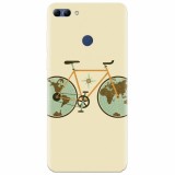 Husa silicon pentru Huawei Y9 2018, Retro Bicycle Illustration