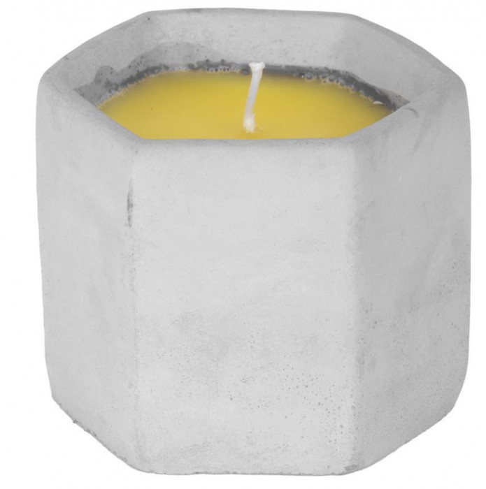 Lum&acirc;nare de citronella, 85 g, ciment, 90x75 mm