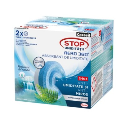 Dezumidificator rezerva absorbant umiditate Aero 360&amp;deg;, 900g prospetimea cascadei 2 buc, CERESIT GartenVIP DiyLine foto