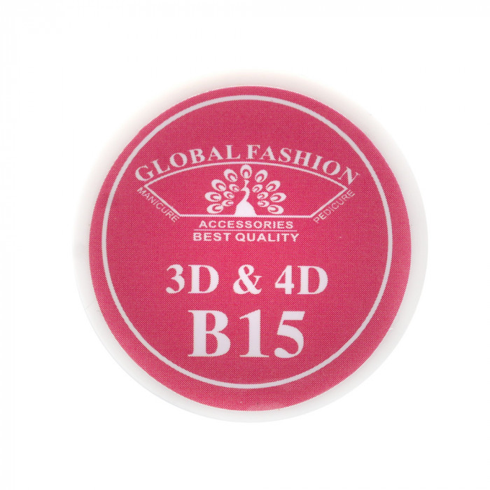 Gel UV 4D plastilina, gel plastart, Global Fashion, B15, 7g, piersica