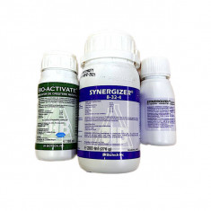Pachet stimulare inflorire Synbio Activ pentru 100 L apa (100 ml Bio-Activate, 250 ml Synergizer 8-32-4)