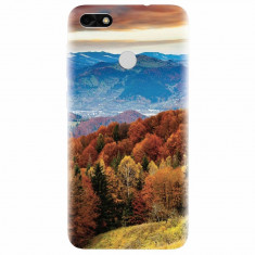 Husa silicon pentru Huawei Y6 Pro 2017, Autumn Mountain Fall Rusty Forest Colours