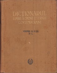 HST C6203 Dicționarul limbii rom&acirc;ne literare contemporane vol II D-L 1958