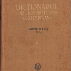 HST C6203 Dicționarul limbii române literare contemporane vol II D-L 1958