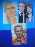 HOPCT LOT NR 1333 PAUL NEWMAN -ACTORI / ARTISTI-3 CARTI POSTALE-NECIRCULATE