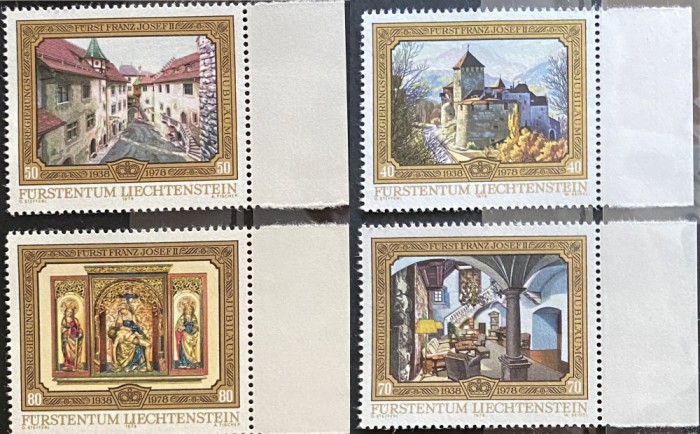 PC145 - LIECHTENSTEIN 1978 Pictura/ Aniversare Franz Joseph II , serie MNH, 4v