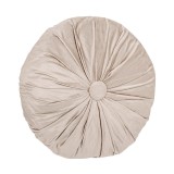 Cumpara ieftin Perna decorativa cu nasture, 40 x 10 cm, poliester, forma rotunda, Bej, General