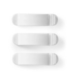 Cablu de management cu blocare clip 3buc 3 sloturi pentru cablu max 7.5 mm alb Nedis