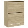 Pantofar cu 2 sertare rabatabile, stejar sonoma, 80x42x108 cm