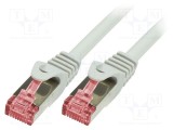 Patch cord S/FTP 6 litat Cu LSZH alb 3m 27AWG LOGILINK