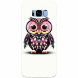 Husa silicon pentru Samsung S8 Plus, Colorful Owl Illustration