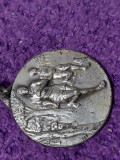 Medalie/distintie Sportiva Argintie ALERGATORI/ATLETISM-1969-,2,8 cm diametru