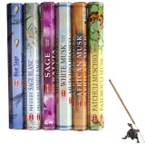 Cumpara ieftin Kit Aromaterapie 120 Betisoare Parfumate, HEM, Sage si Musk, Cadou Suport Broscuta Testoasa