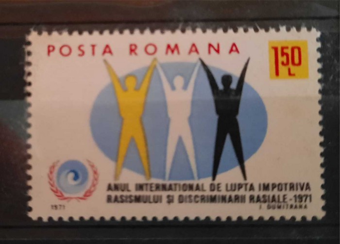 Timbre 1971 Anul internaţional de luptă &icirc;mpotriva rasismului MNH