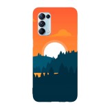 Husa compatibila cu Oppo A72 model Digital sunset, Silicon, TPU, Viceversa, Transparent, Carcasa