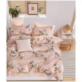 Lenjerie pat single,bumbac finet,4 piese,cearceaf cu elastic 140x200cm,cearceaf pilota 150x220cm,2 fete de perna 50x80cm-A1146