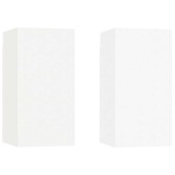 Cumpara ieftin Comode TV, 2 buc., alb, 30,5x30x60 cm, lemn prelucrat