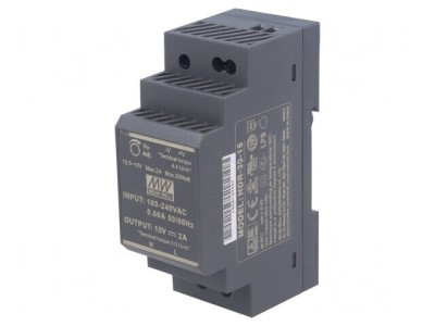 Alimentator pulsatoriu pentru șină DIN 30W 15VDC 2A foto