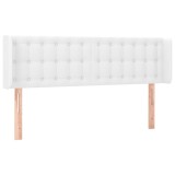 Cumpara ieftin Tablie de pat cu aripioare alb 147x16x78/88 cm piele ecologica