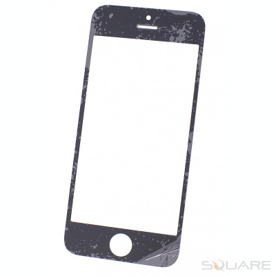Geam Sticla iPhone 5s, Black foto