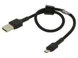 Cablu USB 2.0 A la Micro B 0,3m Negru, Green Cell