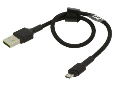 Cablu USB 2.0 A la Micro B 0,3m Negru foto
