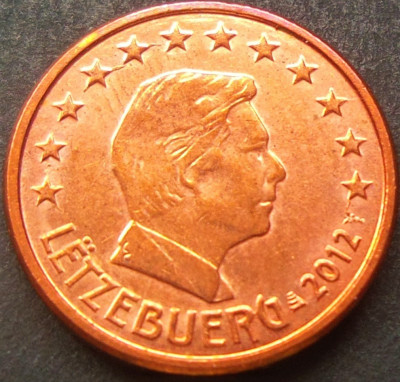 Moneda 1 EUROCENT - LUXEMBURG, anul 2012 *cod 1834 foto