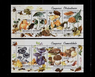RO 1994 ,LP 1349 , &amp;quot;Ciuperci &amp;quot; set colite 292/293 , MNH foto