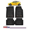 Covorașe Auto TeamCar&reg; Tip Tăviță Compatibile Fiat Punto II (1999-2010) Negru Material Rezistent, Cauciuc, Oem