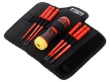 Kit Șurubelnițe Izolate 1kVAC Phillips și Plate 7 Bucăți