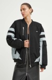 R&eacute;sum&eacute; geaca bomber AlanaRS Jacket Unisex femei, culoarea negru, de tranzitie, 20981143