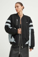 R&eacute;sum&eacute; geaca bomber AlanaRS Jacket Unisex femei, culoarea negru, de tranzitie, 20981143
