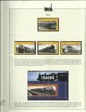 PALAU TRANSPORT TRENURI LOCOMOTIVE PE FILA DE ALBUM MNH