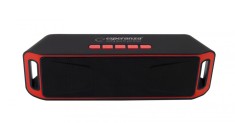 Boxa portabila Bluetooth, Radio FM, Port USB, Slot SD Card, 800mAh, negru rosu foto