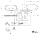 FEBI BILSTEIN 184234 set placute frana,frana disc
