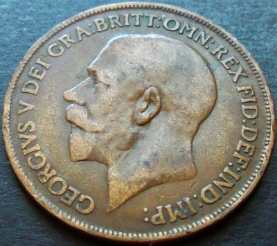 Moneda istorica 1 (One) Penny - ANGLIA, anul 1916 *cod 2251 A - EDWARDVS V foto