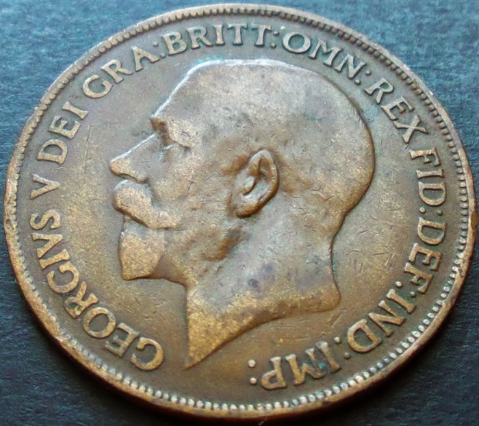 Moneda istorica 1 (One) Penny - ANGLIA, anul 1916 *cod 2251 A - EDWARDVS V