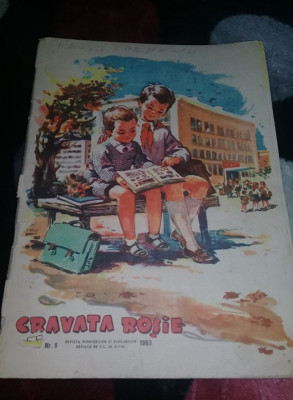 CRAVATA ROSIE,Revista PIONIERILOR si Scolarilor,Org.Pioni,nr.9,1963,DEMOSTENE BO foto