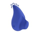 Vibrator Ergo Grip Lay On, 10 Moduri Vibratii, Silicon, USB, Albastru, 7.5 cm