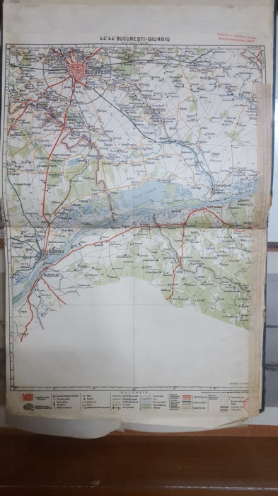 Harta București-Giurgiu, Russciuc, Turtucaia, Oltenița, 1927