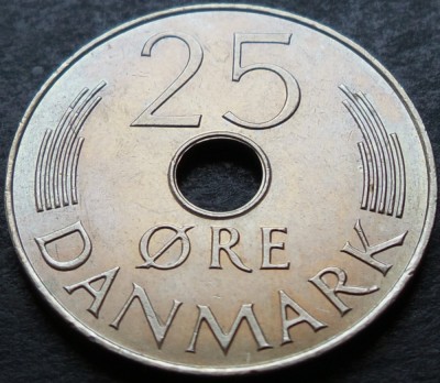 Moneda 25 ORE - DANEMARCA, anul 1987 *cod 2925 = UNC foto