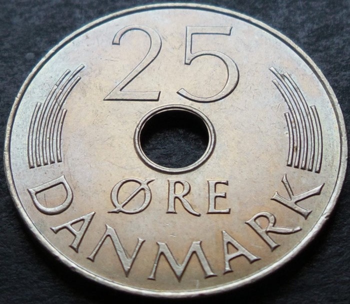 Moneda 25 ORE - DANEMARCA, anul 1987 *cod 2925 = UNC