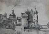Henri Ghica - Peisaj din Vacz Ungaria (Grafica)