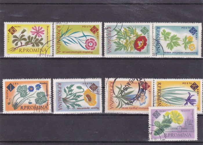 TSV @ - 1961 LP 524 CENTENARUL GRĂDINII BOTANICE DIN BUCUREȘTI, ȘTAMPILAT