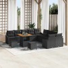 VidaXL Set de canapele pentru grădină 13 pcs Negru 100 x 100 x 71 cm 3364659