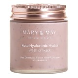 Masca tip wash-off cu extract de trandafir si acid hialuronic Rose Hyaluronic Hydra, 125g, Mary and May, MARY &amp; MAY