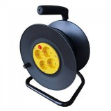 Prelungitor rola tambur 4 cai, 25M, (3G1.5MM2), negru, V-TAC, SKU-8782