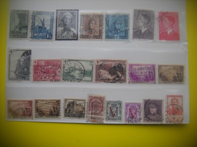 HOPCT LOT NR 595 BELGIA -21 TIMBRE VECHI-STAMPILAT foto